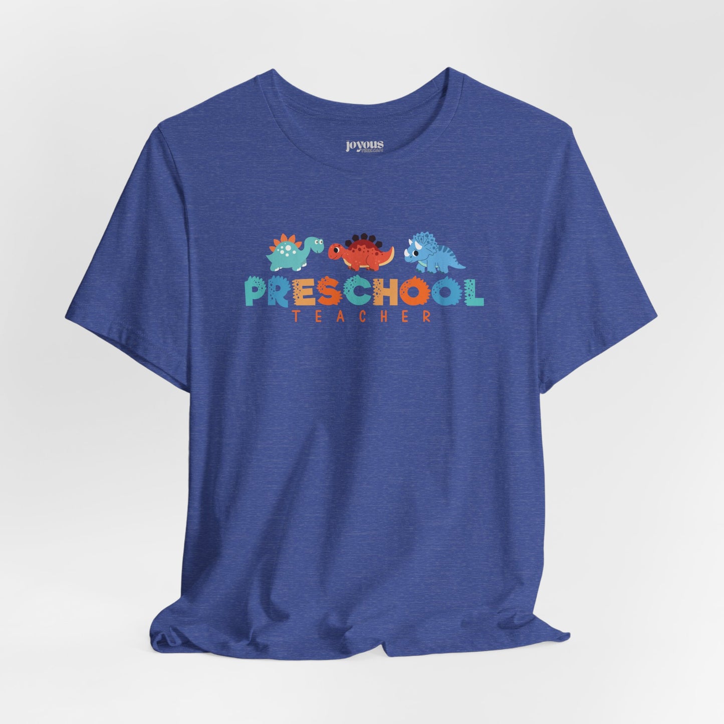 Preschool Teacher Soft Cotton Tee with Dinosaurs