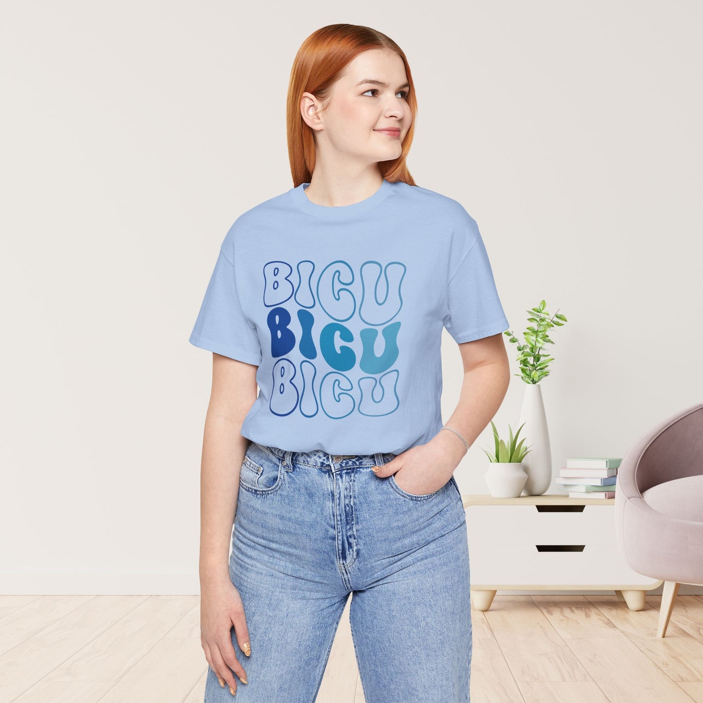 Groovy Blue BICU Shirt - Burn ICU Nurse Soft Cotton Tee