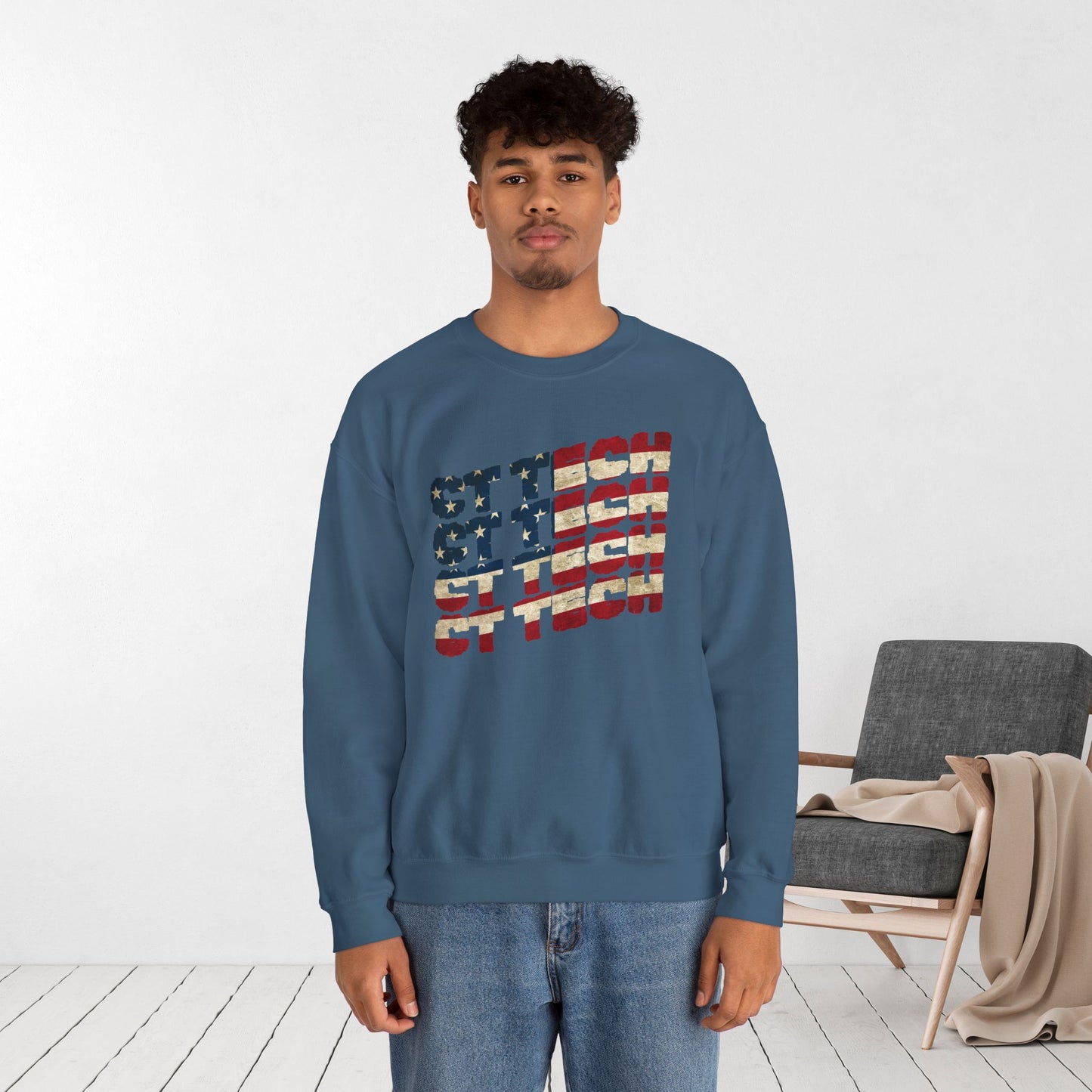 USA Flag CT Tech Sweatshirt - 4th of July CT Technologist Sweater
