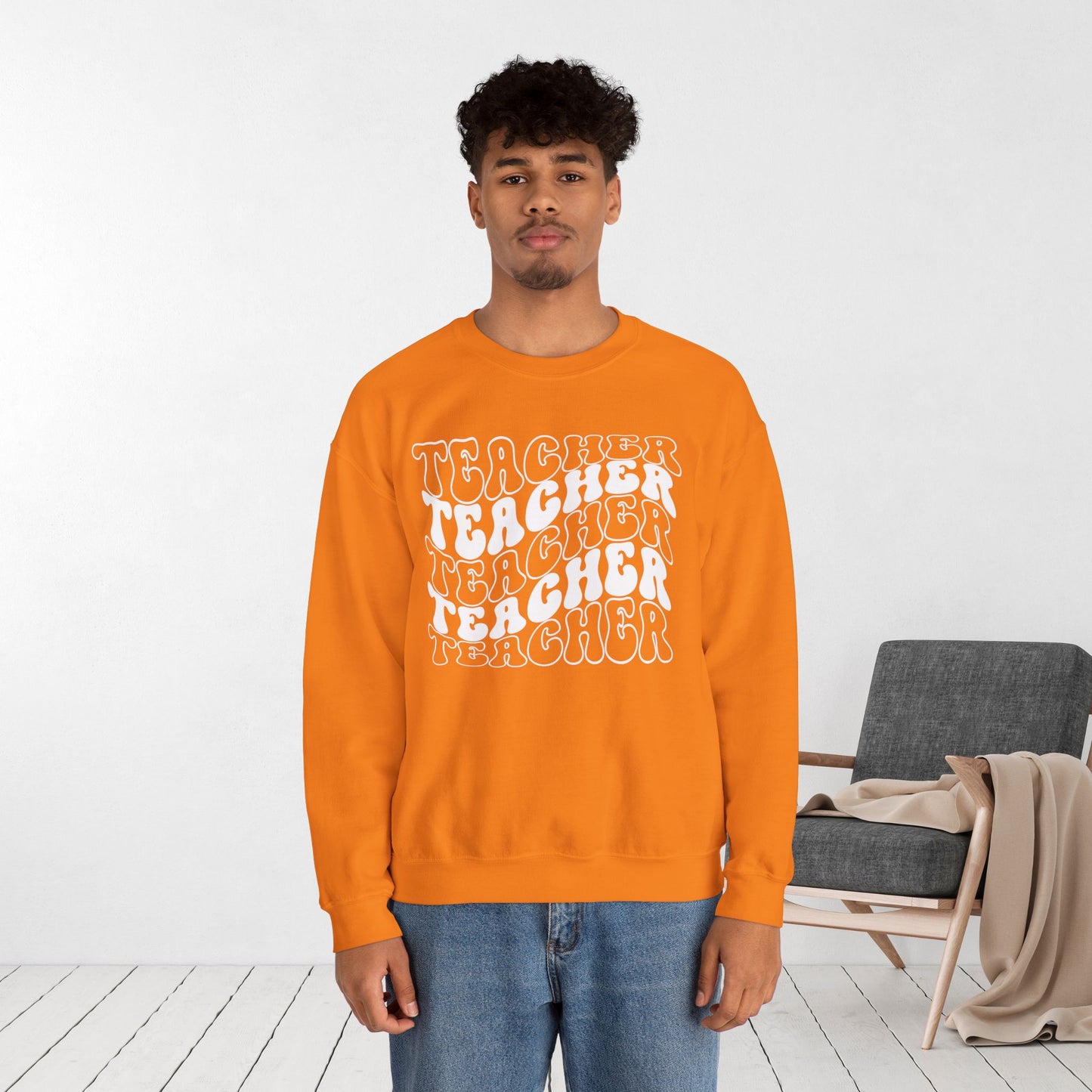 Groovy Unisex Teacher Sweatshirt for School Teachers