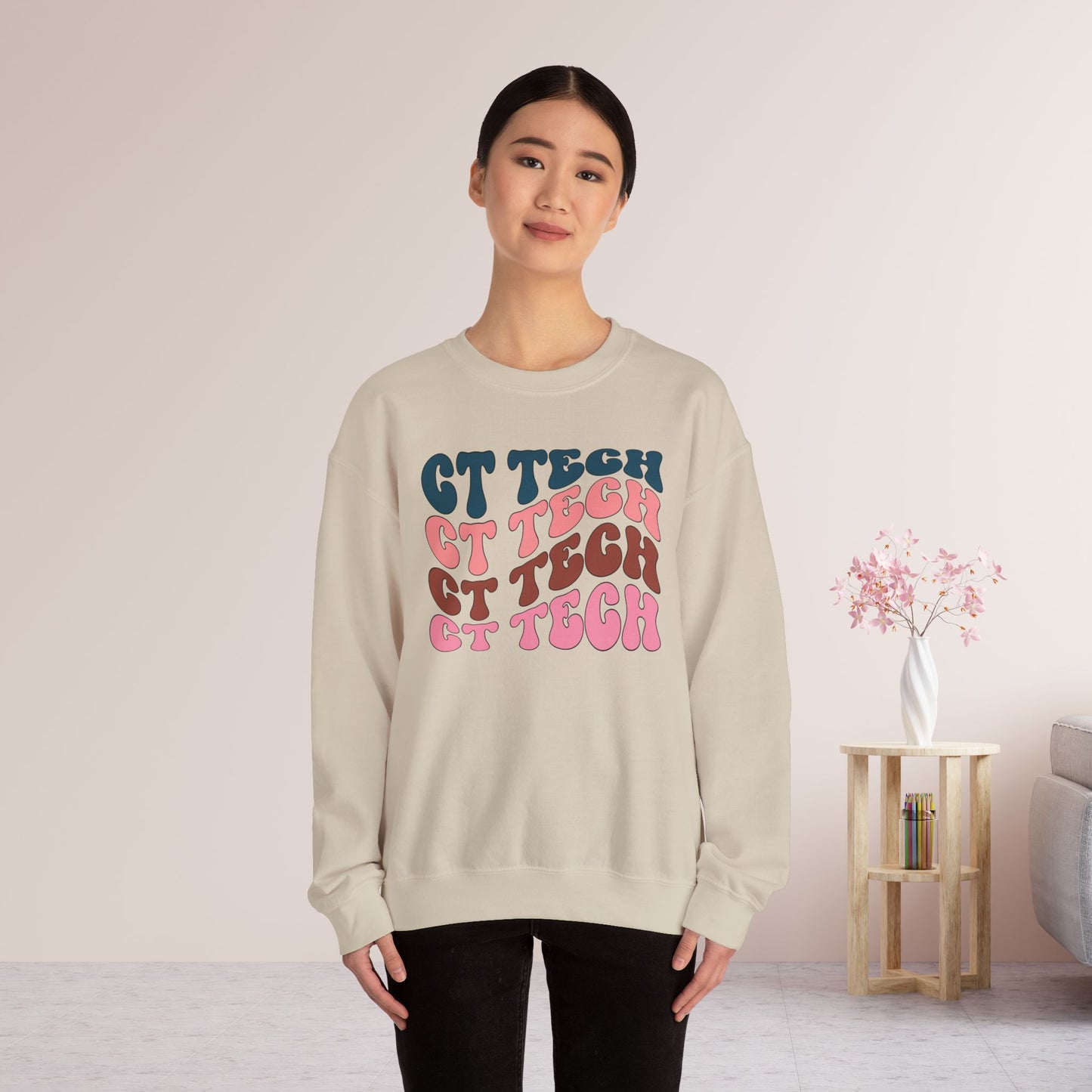 Groovy Colorful CT Tech Sweatshirt - CT Technologist Sweater
