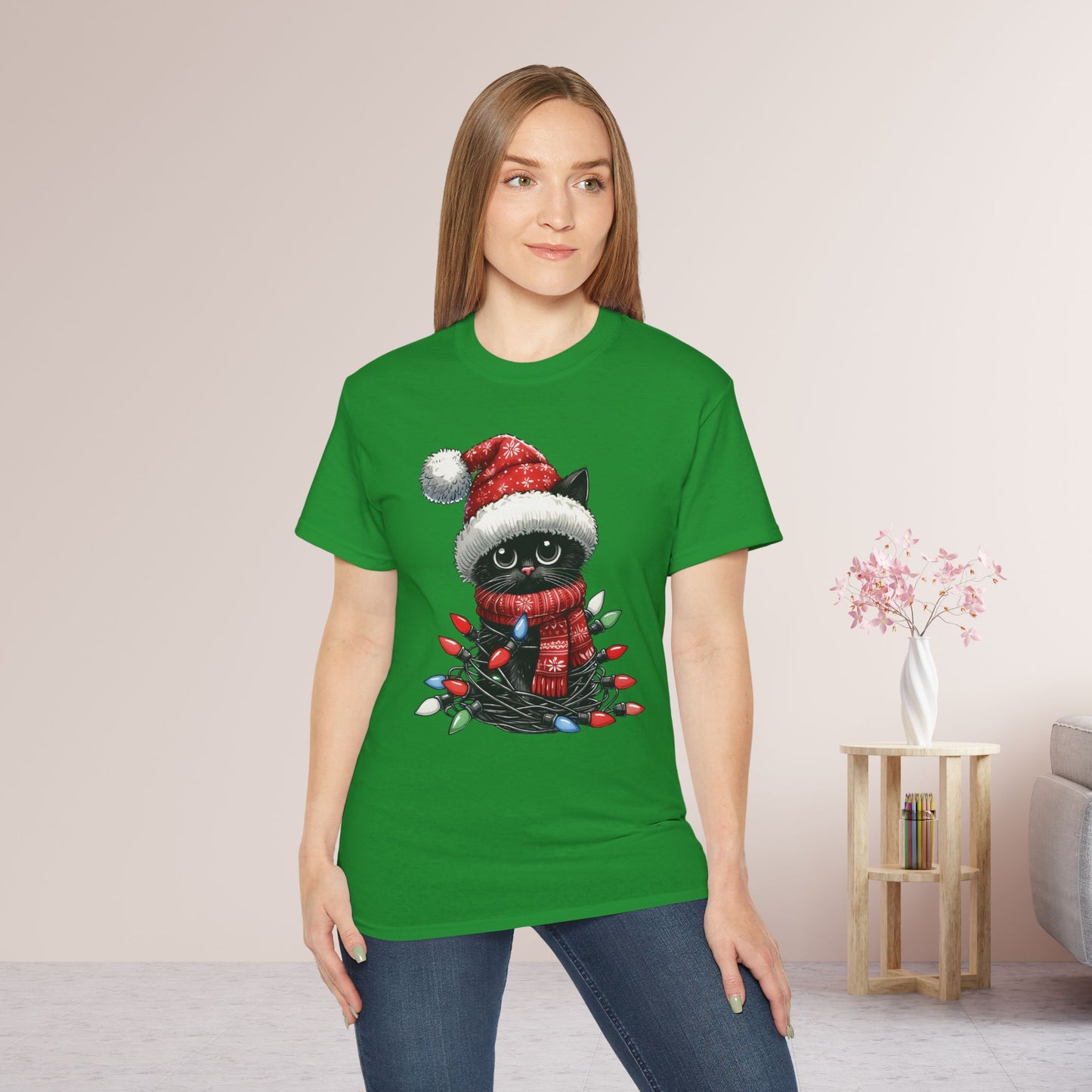 Cute Christmas Cat Ultra Cotton Tee