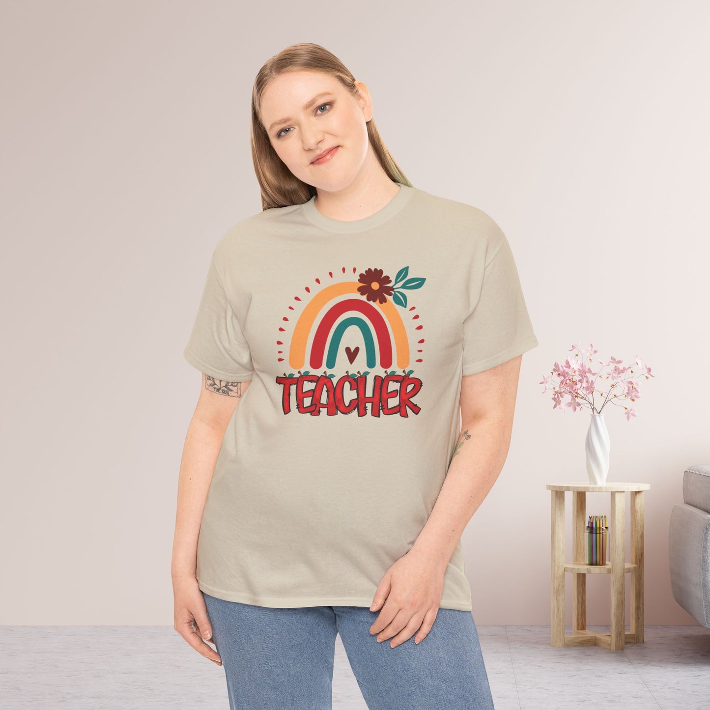 Trendy Teacher Shirt - Back to School Heavy Cotton Tee