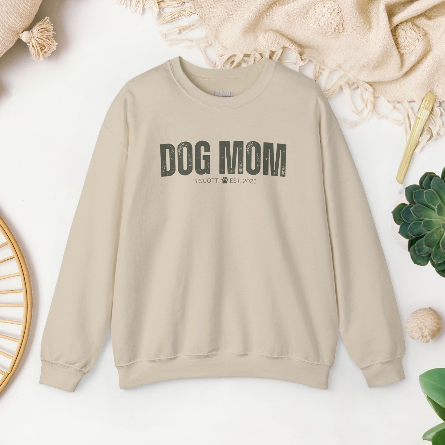 Custom Dog Mom Sweatshirt with Dogs Name - Personalized Gift for Dog Mom