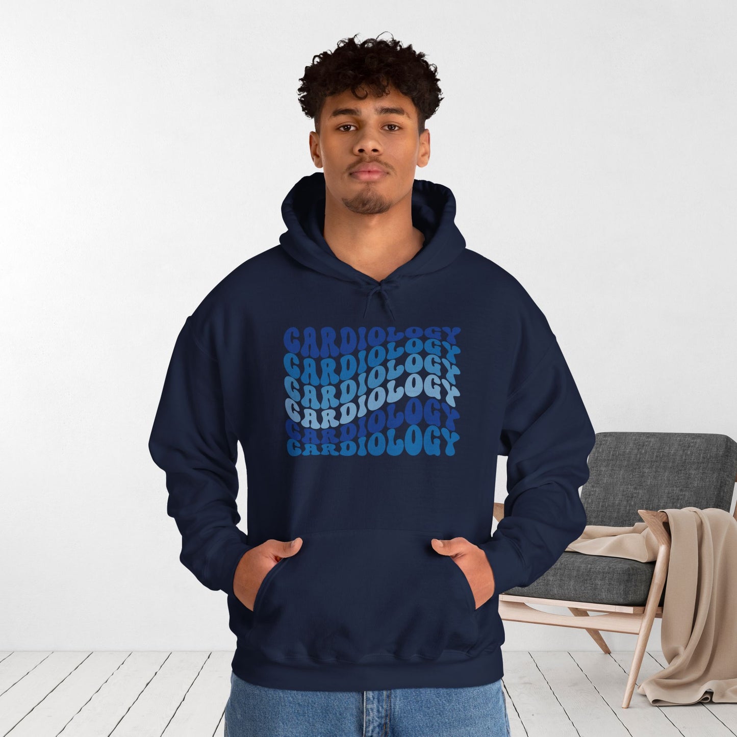 Groovy Blue Cardiology Hoodie - Cardiac Nurse Hoodie