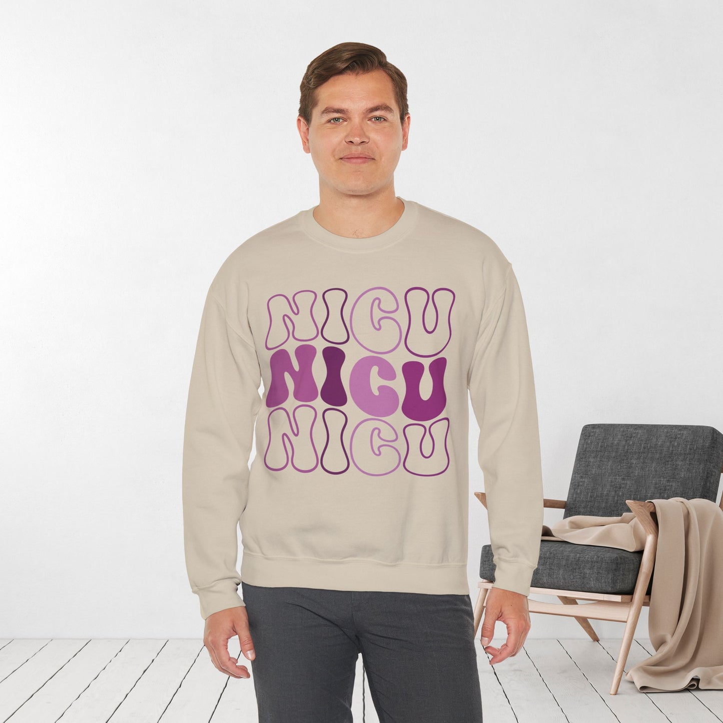 Groovy NICU Sweatshirt - Neonatal ICU Nurse Sweater