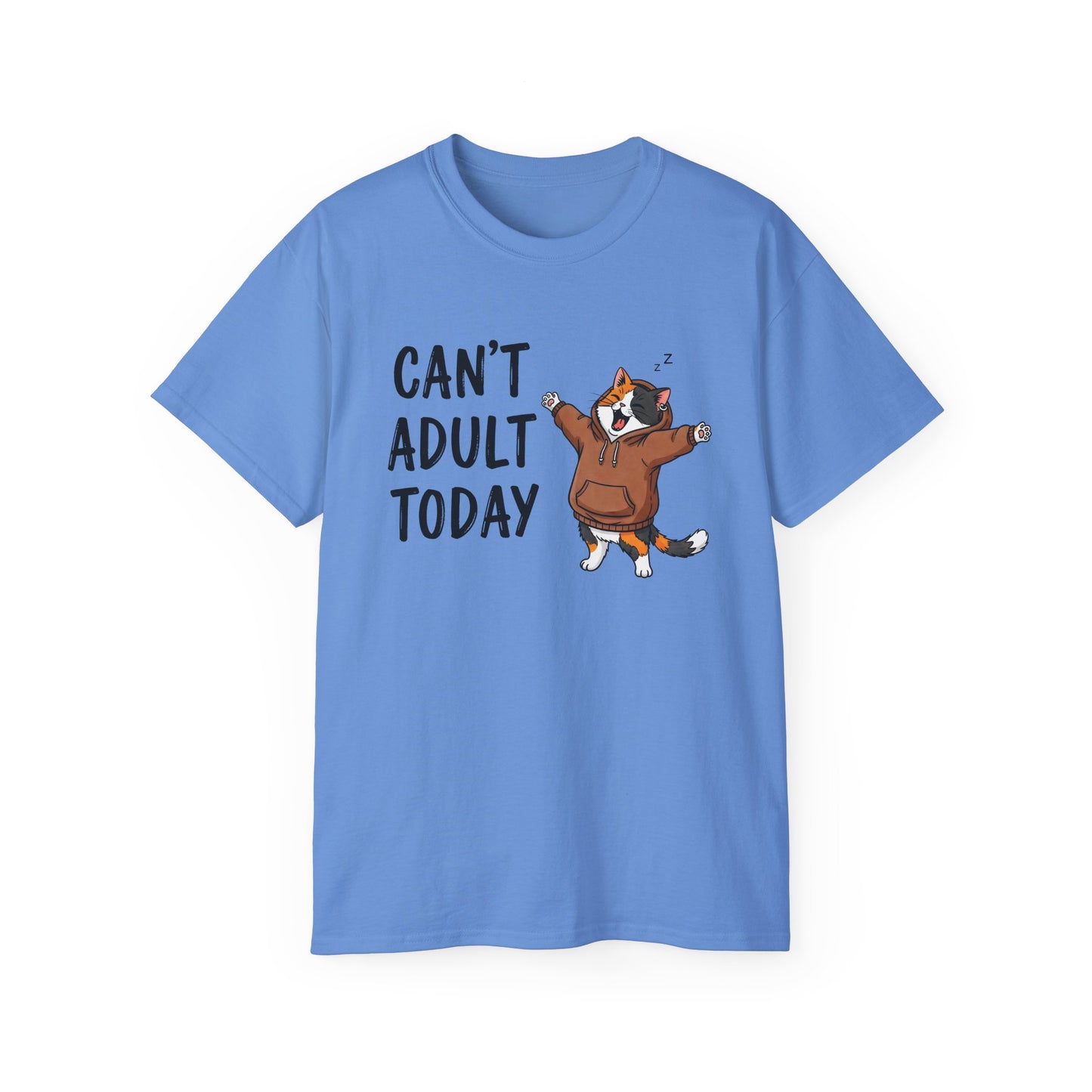 Can't Adult Today Funny Cat Ultra Cotton Tee