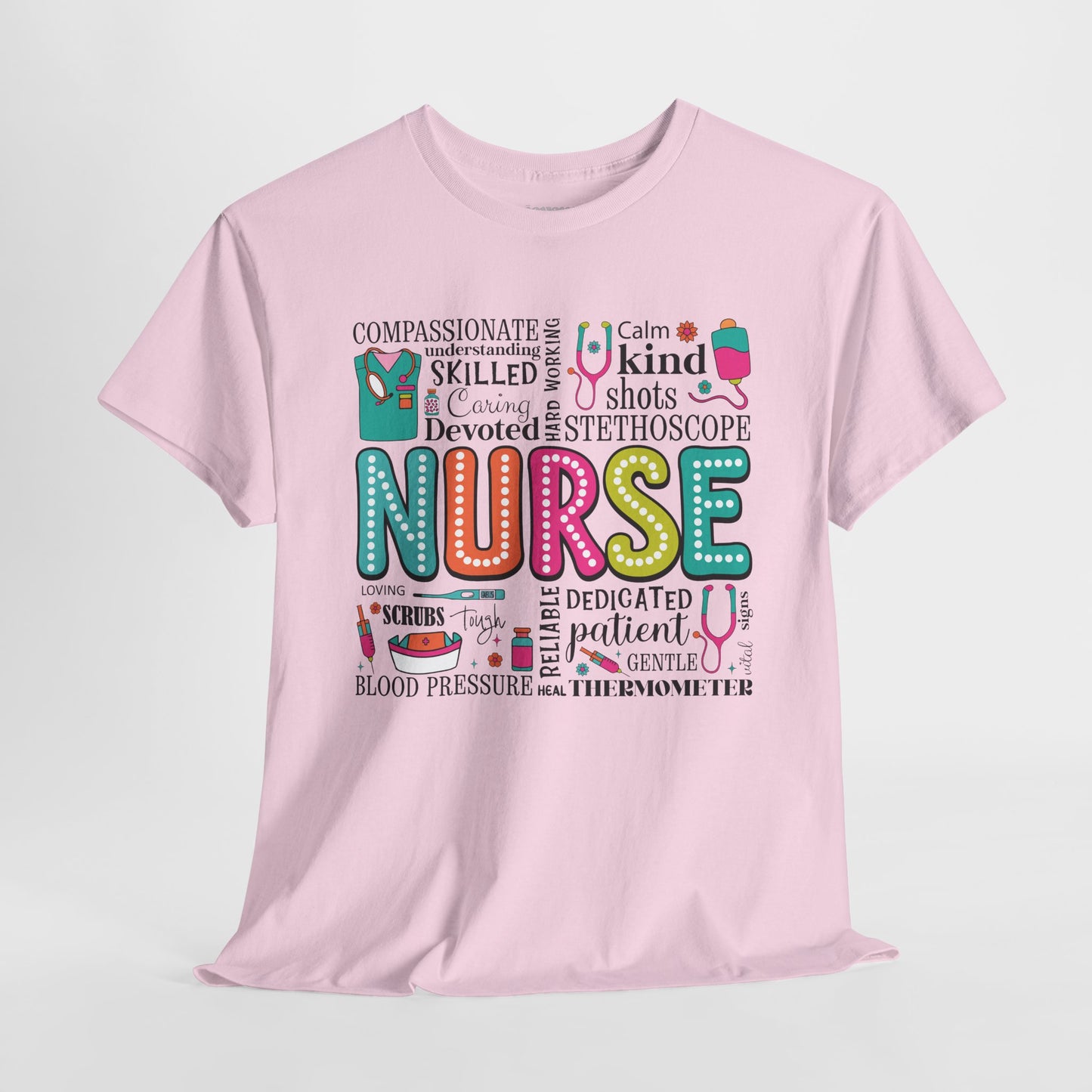 Trendy Nurse Heavy Cotton Tee for Dedicated Registered Nurse