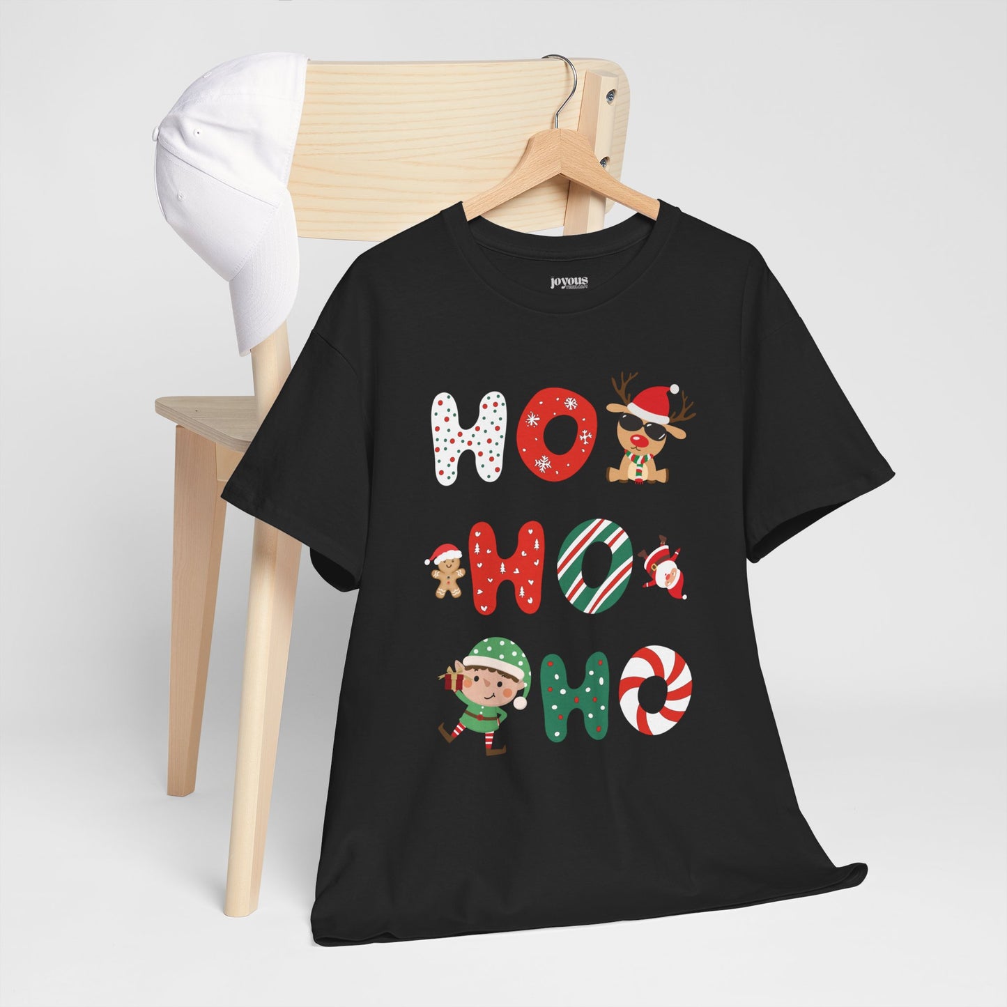 Ho Ho Ho Christmas Shirt - Matching Family Christmas Heavy Cotton Tee