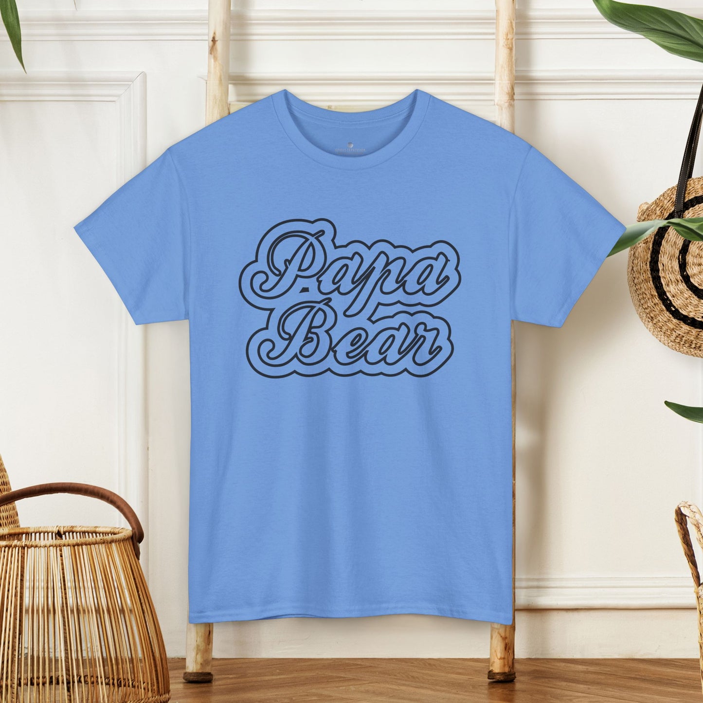 Papa Bear Heavy Cotton Tee - Gift for Dad for Father's Day