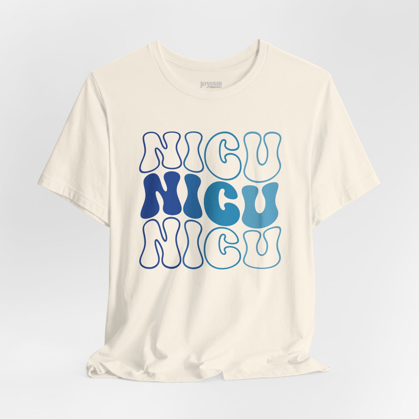 Groovy Blue NICU Shirt - Neonatal ICU Nurse Soft Cotton Tee