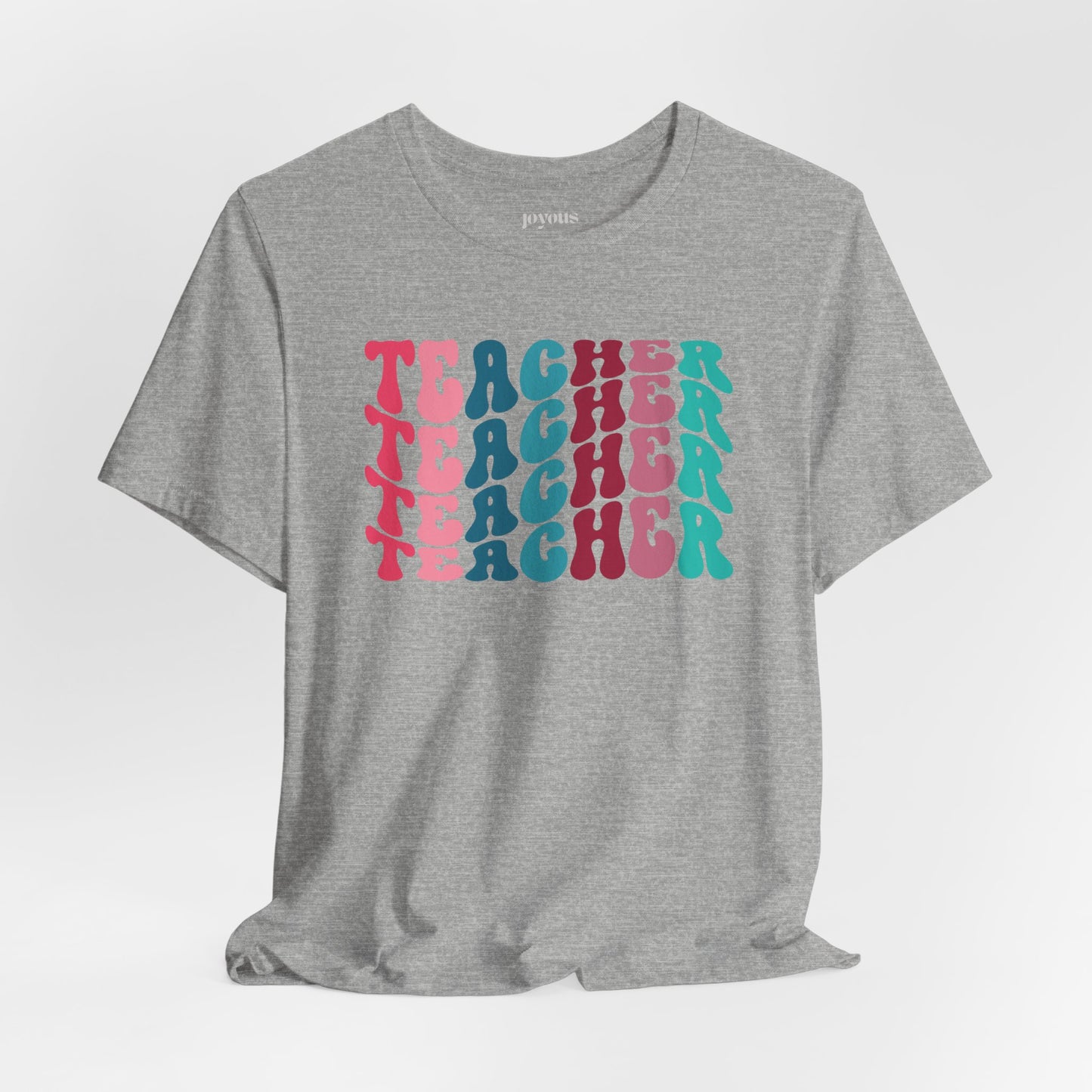 Groovy Colorful Teacher Soft Cotton Tee for School Teachers