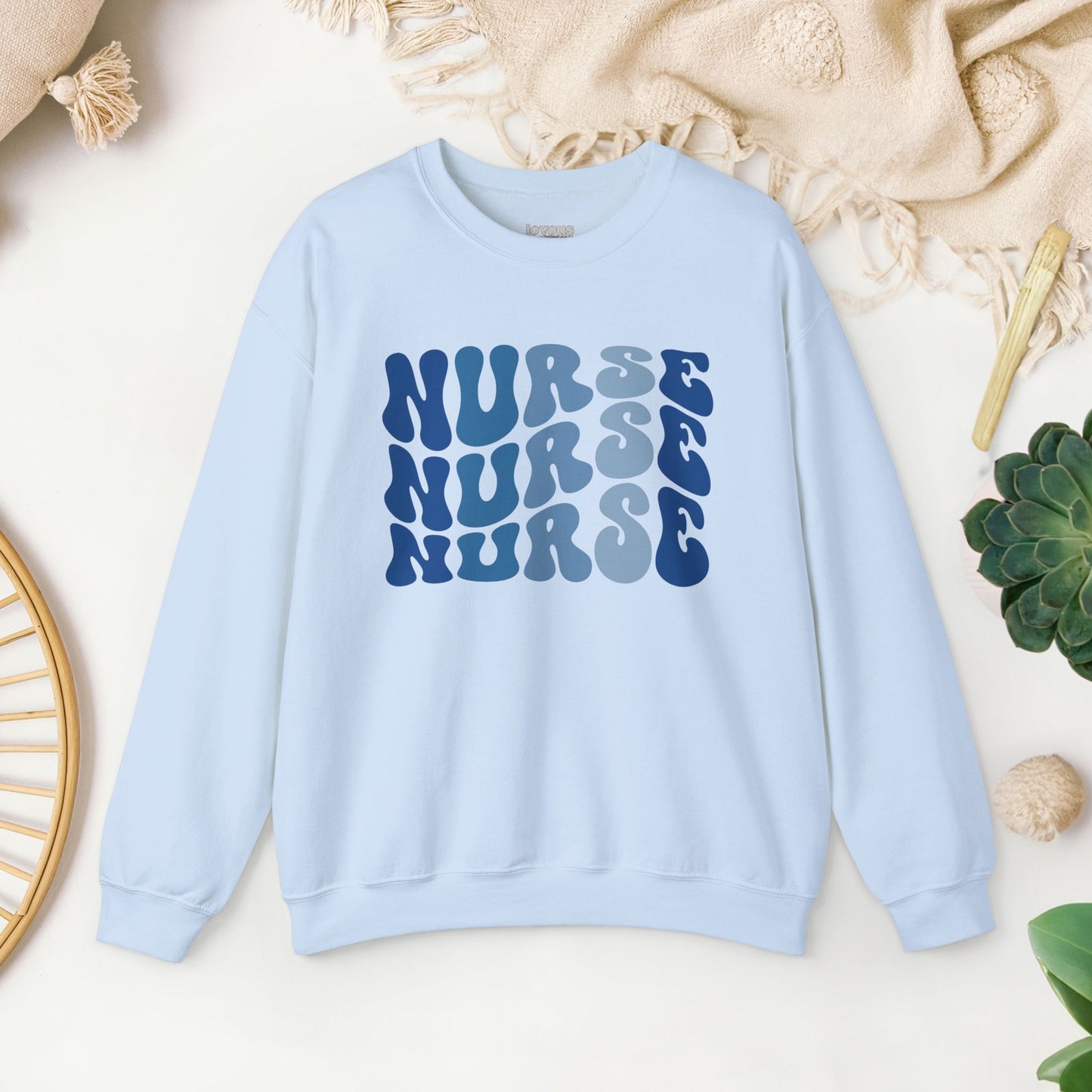 Groovy Blue Nurse Sweatshirt