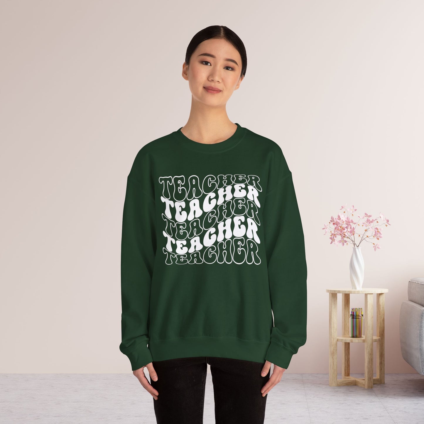 Groovy Unisex Teacher Sweatshirt for School Teachers