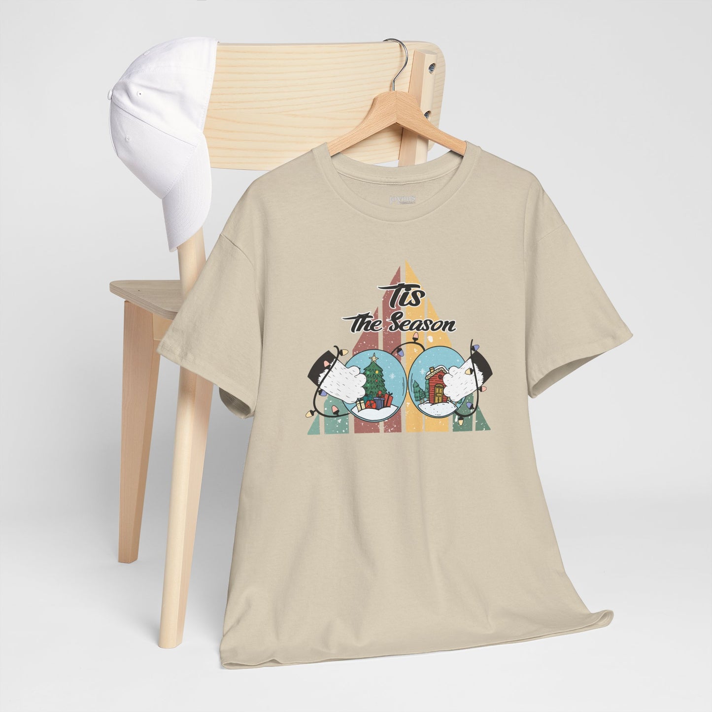 Tis The Season Funny Cat Christmas Heavy Cotton Tee - Cat Lovers Christmas Gift