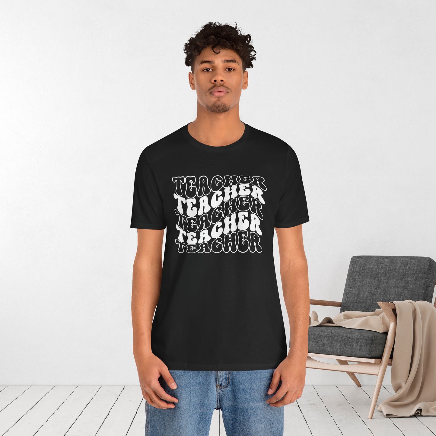 Groovy Teacher Soft Cotton Tee for School Teachers