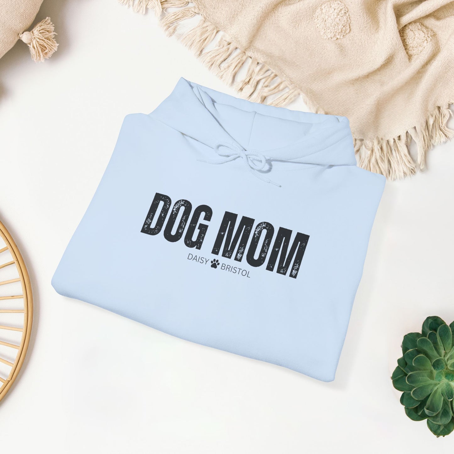 Custom Dog Mom Hoodie with Dogs Name - Personalized Gift for Dog Mom
