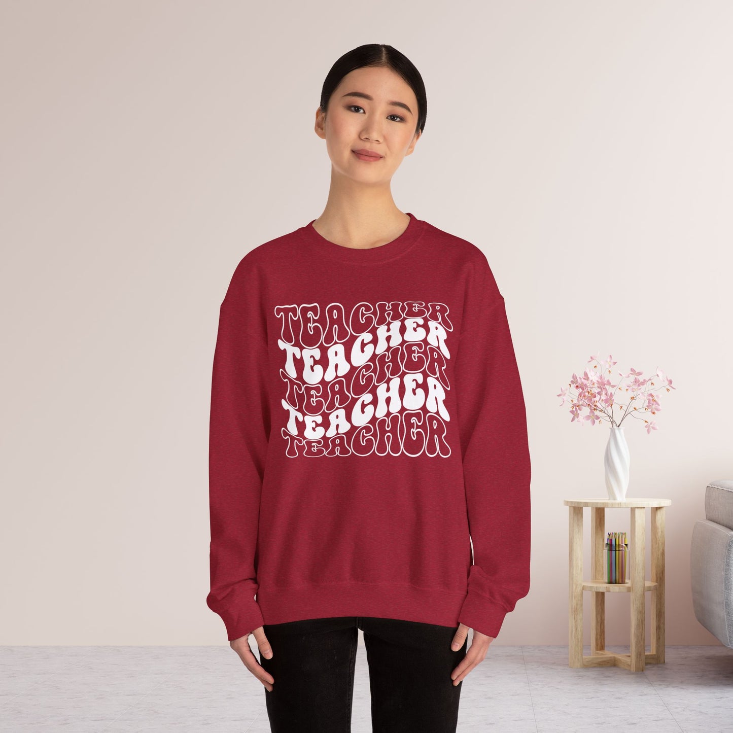 Groovy Unisex Teacher Sweatshirt for School Teachers