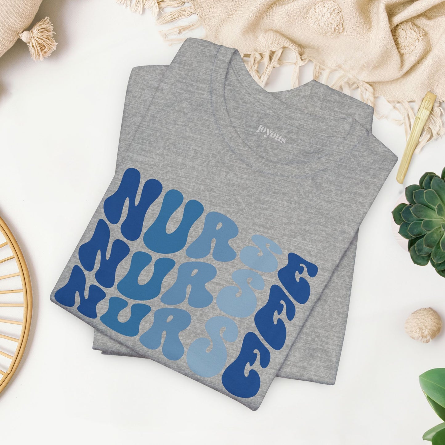 Groovy Blue Nurse Shirt - Registered Nurse Soft Cotton Tee