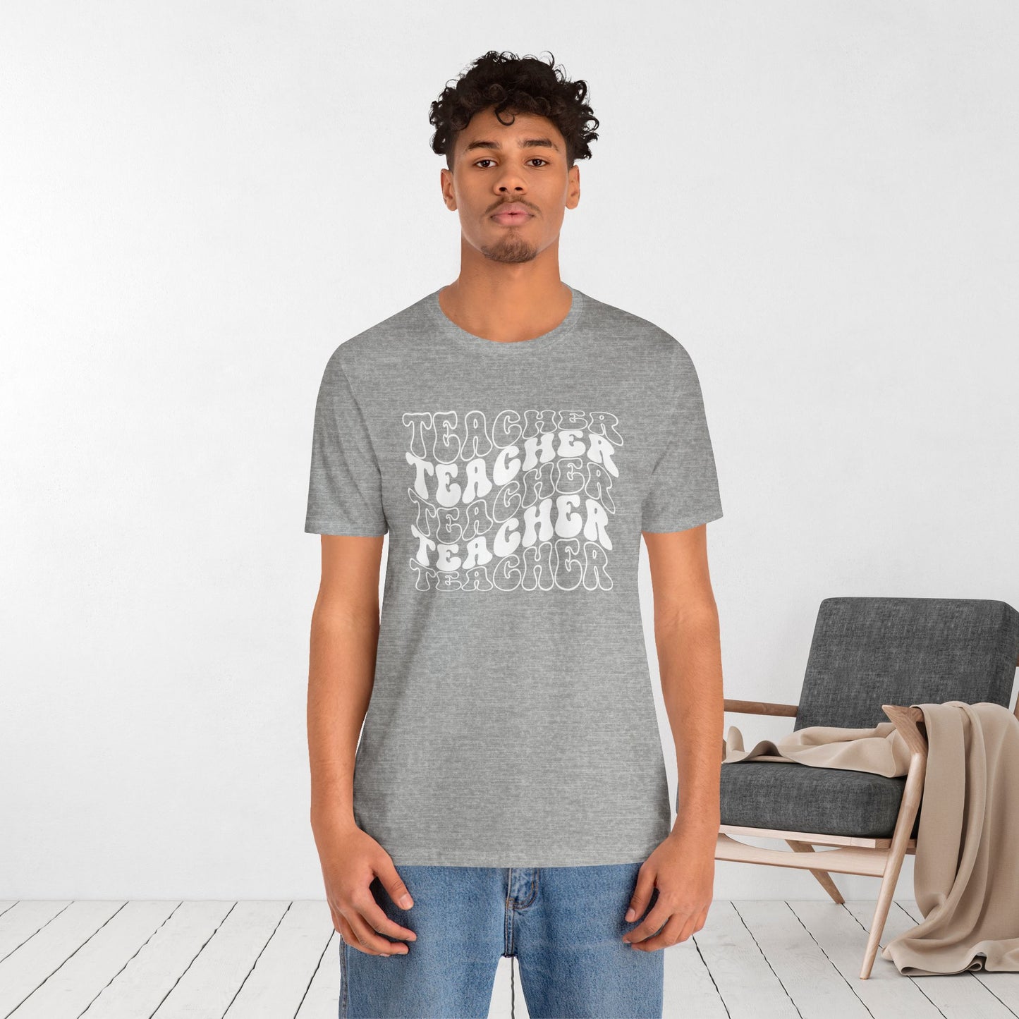Groovy Teacher Soft Cotton Tee for School Teachers