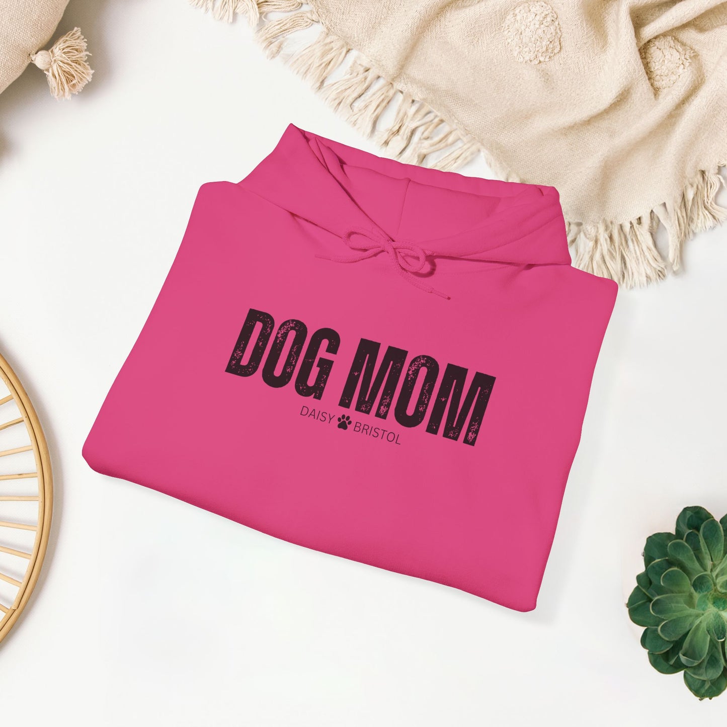 Custom Dog Mom Hoodie with Dogs Name - Personalized Gift for Dog Mom