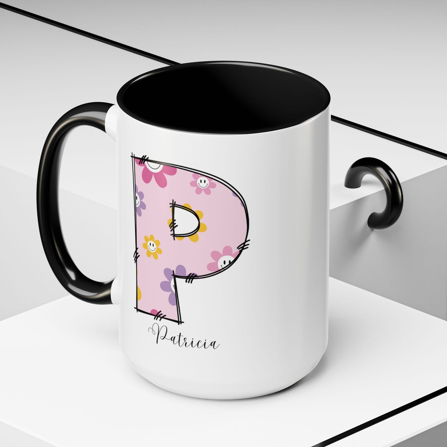 Custom Name Initial Letter Mug - Personalized Gifts A-Z
