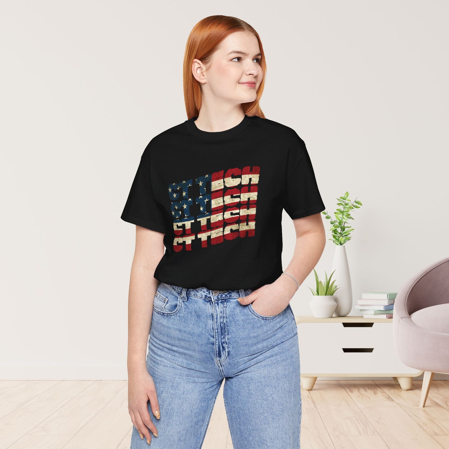 USA Flag CT Tech Shirt - 4th of July CT Technologist Soft Cotton Tee