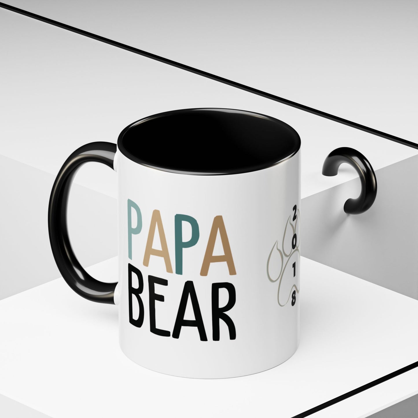 Personalized Papa Bear Coffee Mug with Kids Names - Custom Dad Gifts for Father's Day