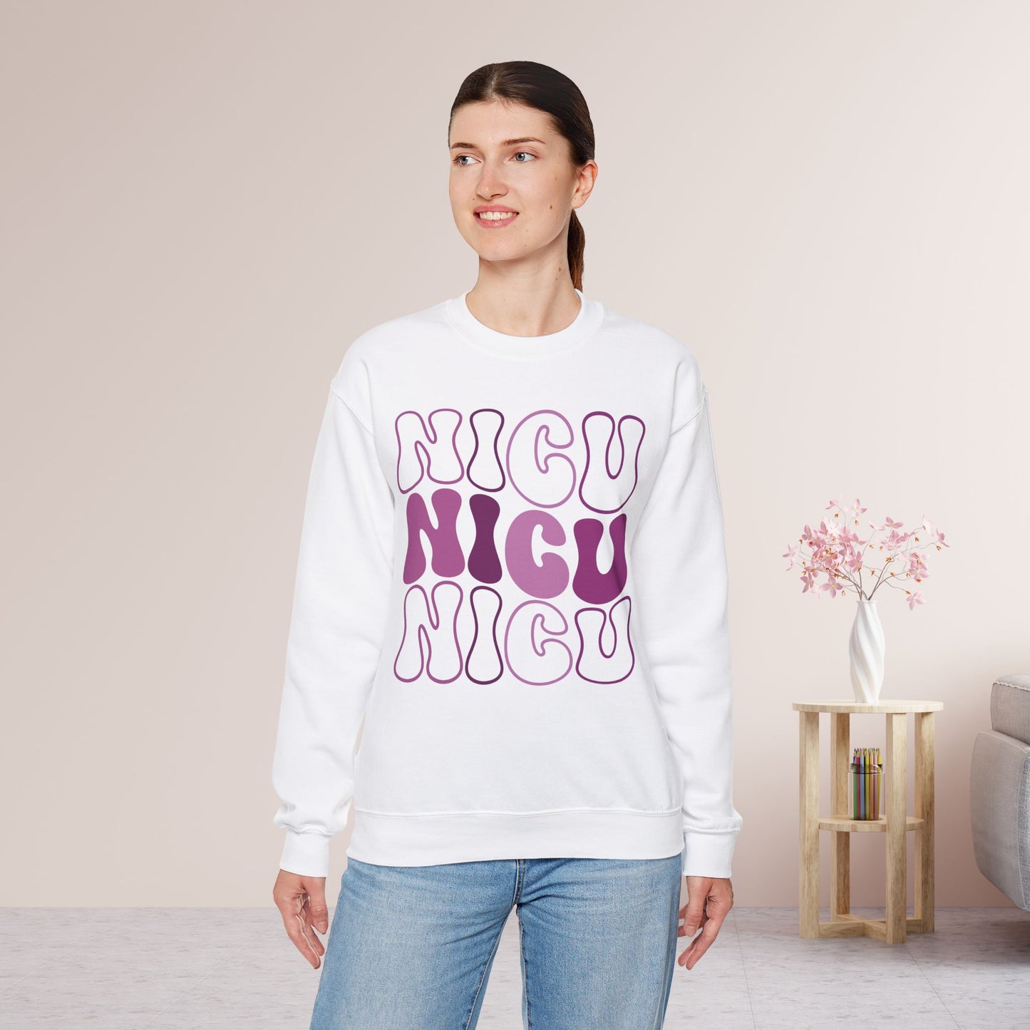 Groovy NICU Sweatshirt - Neonatal ICU Nurse Sweater