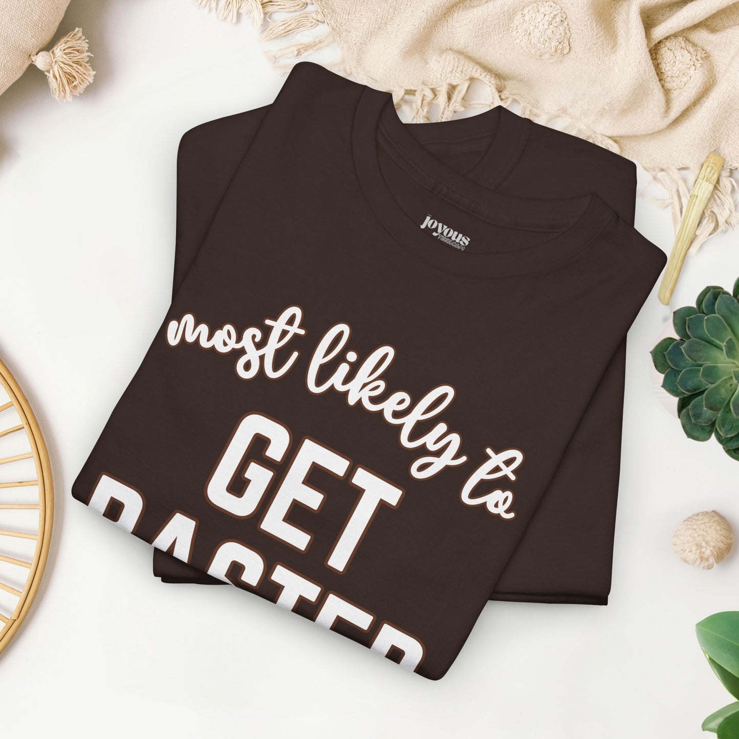 Funny Thanksgiving Shirt - Most Likely to Get Basted Heavy Cotton Tee