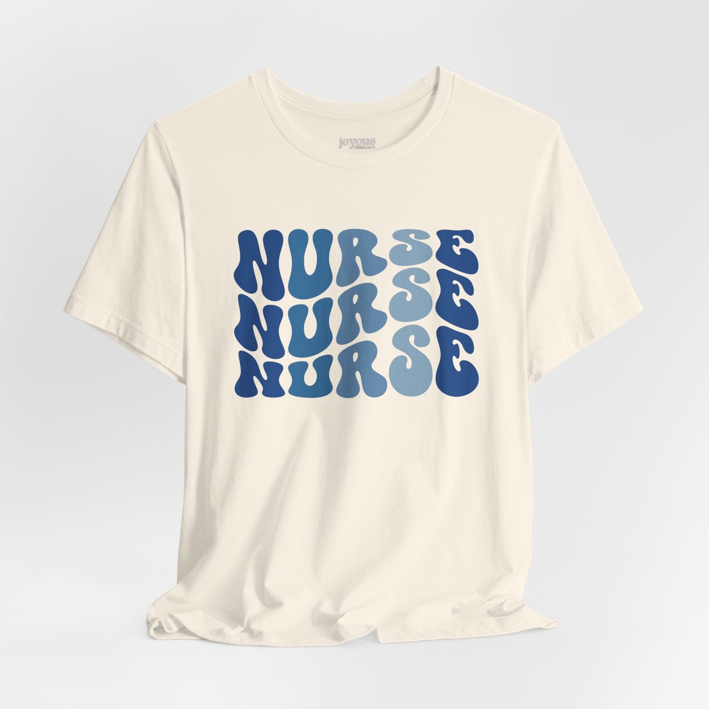 Groovy Blue Nurse Shirt - Registered Nurse Soft Cotton Tee