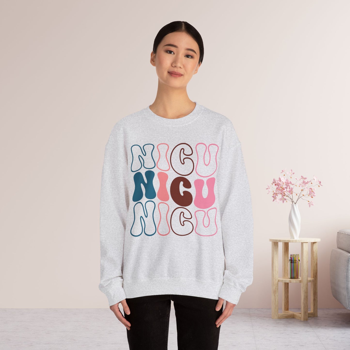 Groovy NICU Sweatshirt - Neonatal ICU Nurse Sweater