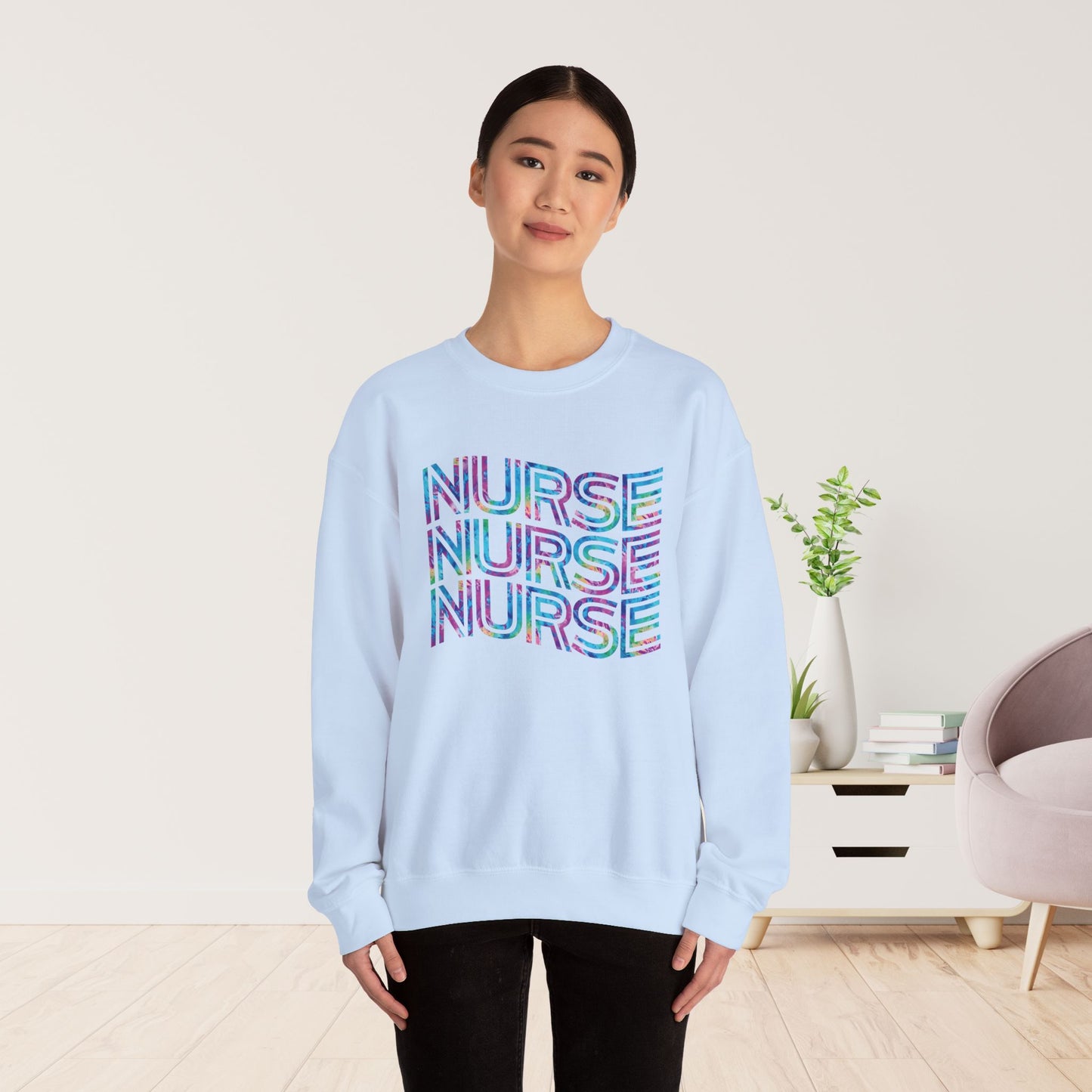 Tie Dye Wavy Nurse Sweatshirt