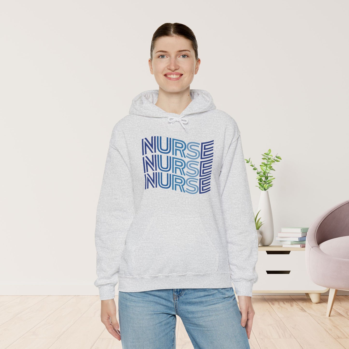 Wavy Nurse Hoodie - Registered Nurse Hoodie