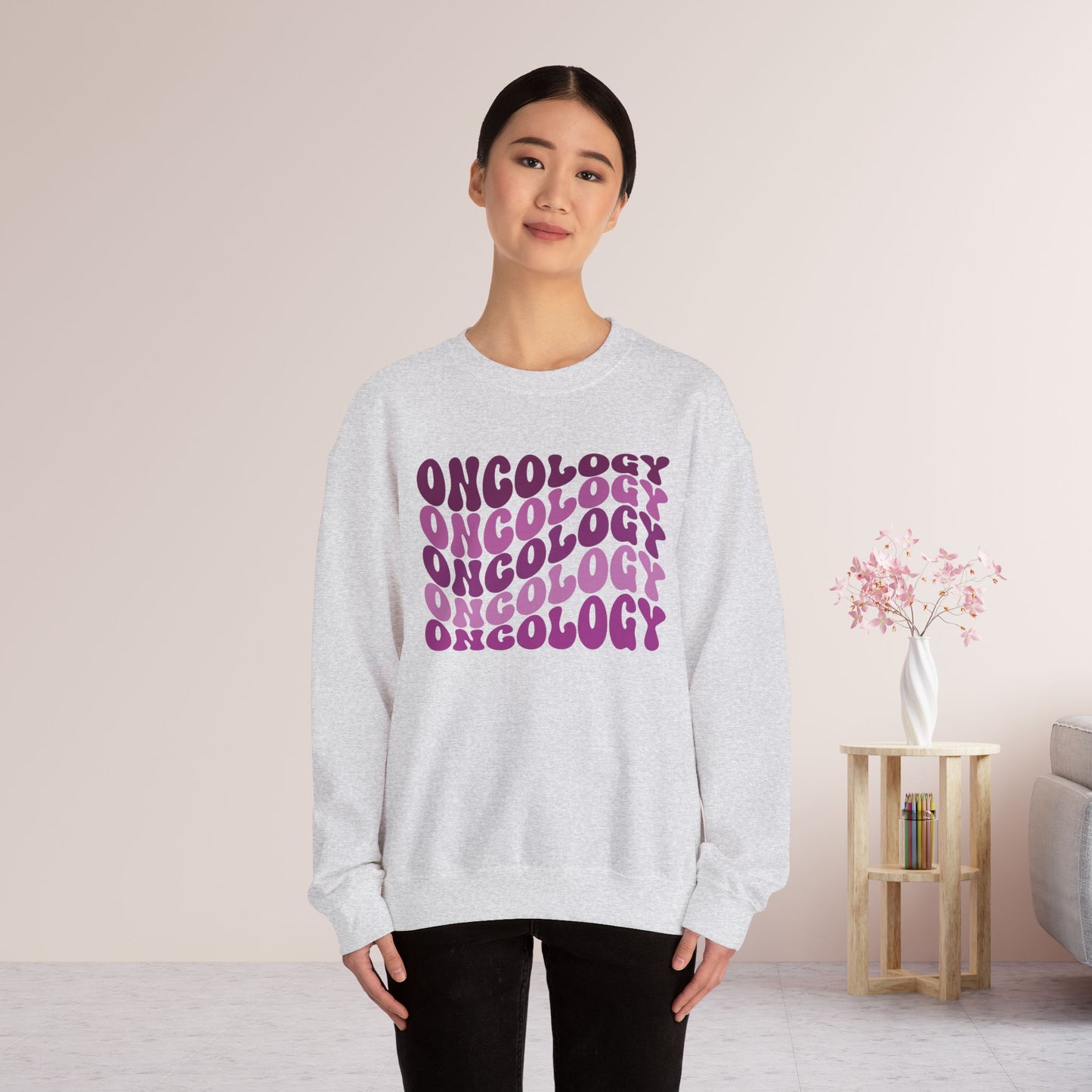 Purple Groovy Colorful Oncology Sweatshirt
