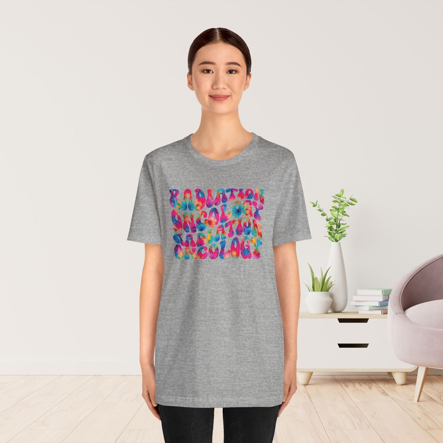 Tie Dye Groovy Radiation Oncology Soft Cotton Tee