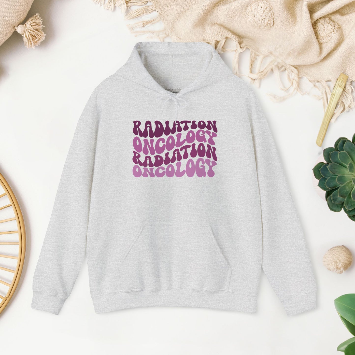 Purple Groovy Radiation Oncology Hoodie