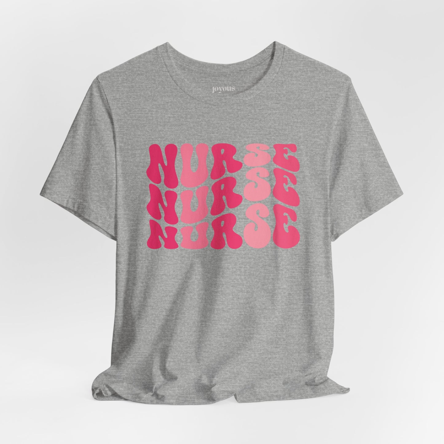 Groovy Pink Nurse Shirt - Registered Nurse Soft Cotton Tee