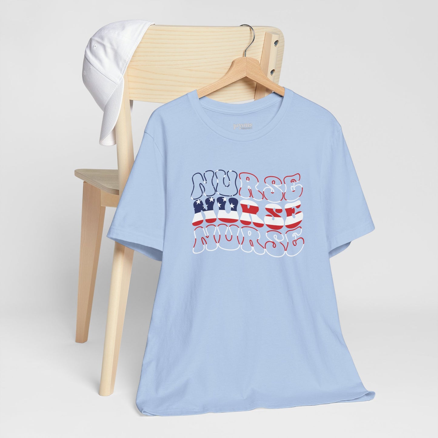 Groovy Patriotic Nurse Shirt - 4th of July Registered Nurse Soft Cotton Tee