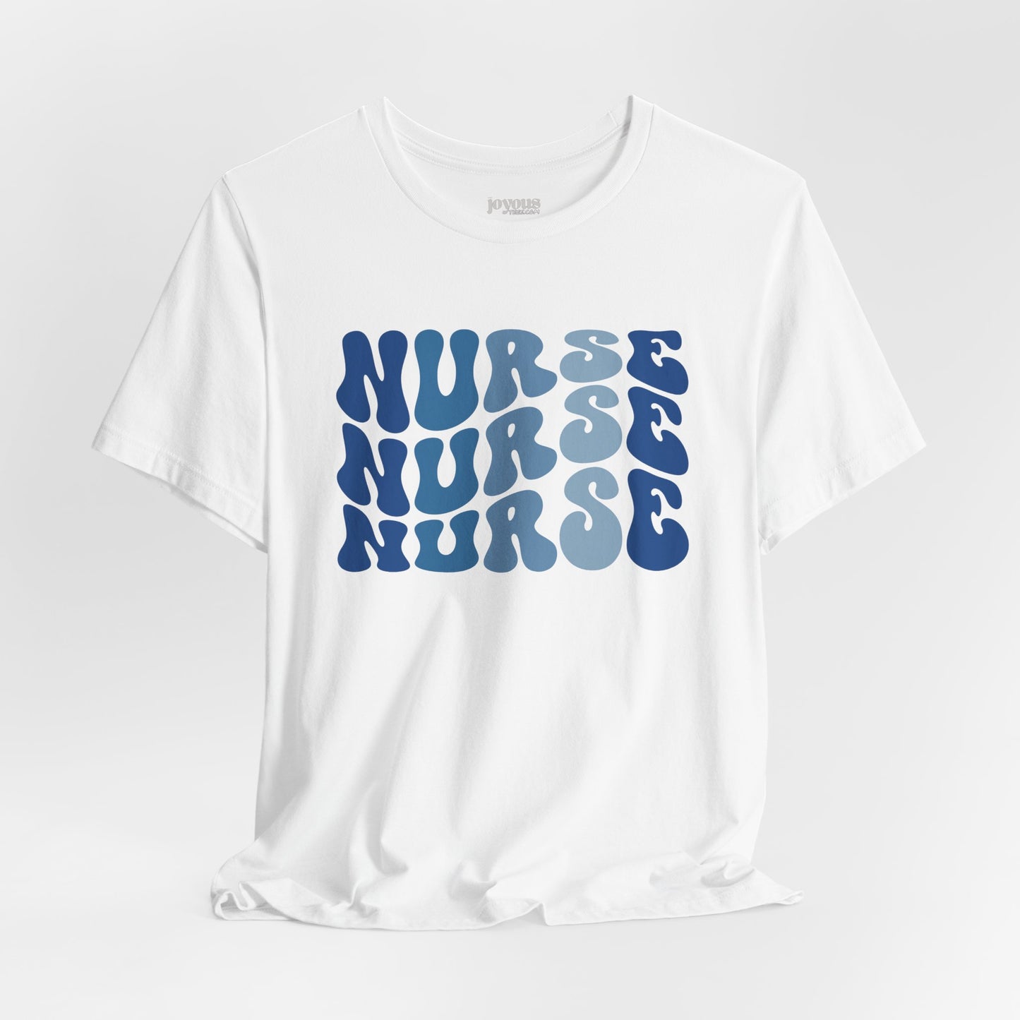 Groovy Blue Nurse Shirt - Registered Nurse Soft Cotton Tee