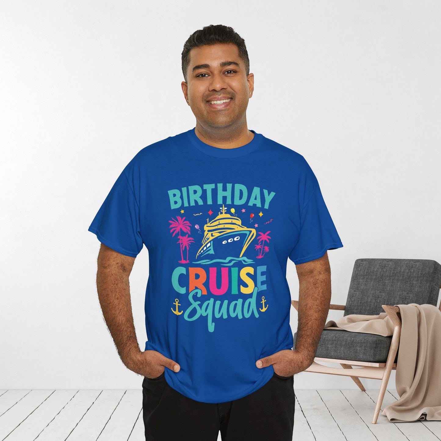 Birthday Cruise Squad Shirt - Family Cruise Vacation Heavy Cotton Tee