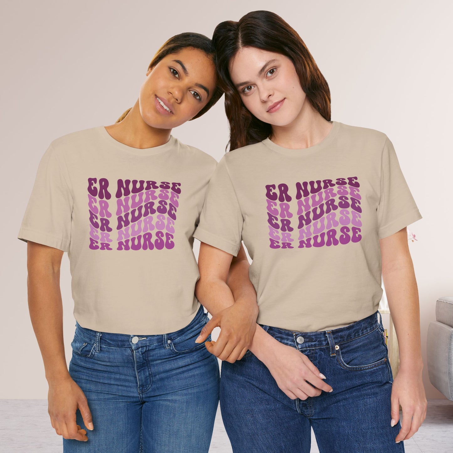 Groovy Purple ER Nurse Shirt - Emergency Nurse Soft Cotton Tee