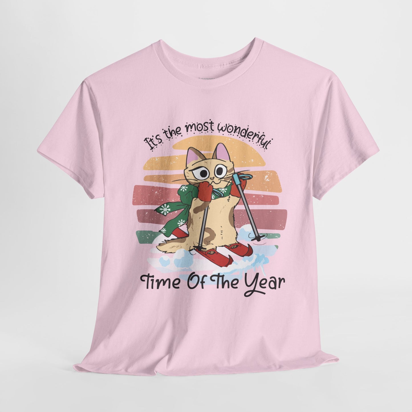 It's The Most Wonderful Time Of The Year Funny Cat Christmas Heavy Cotton Tee - Cat Lovers Christmas Gift