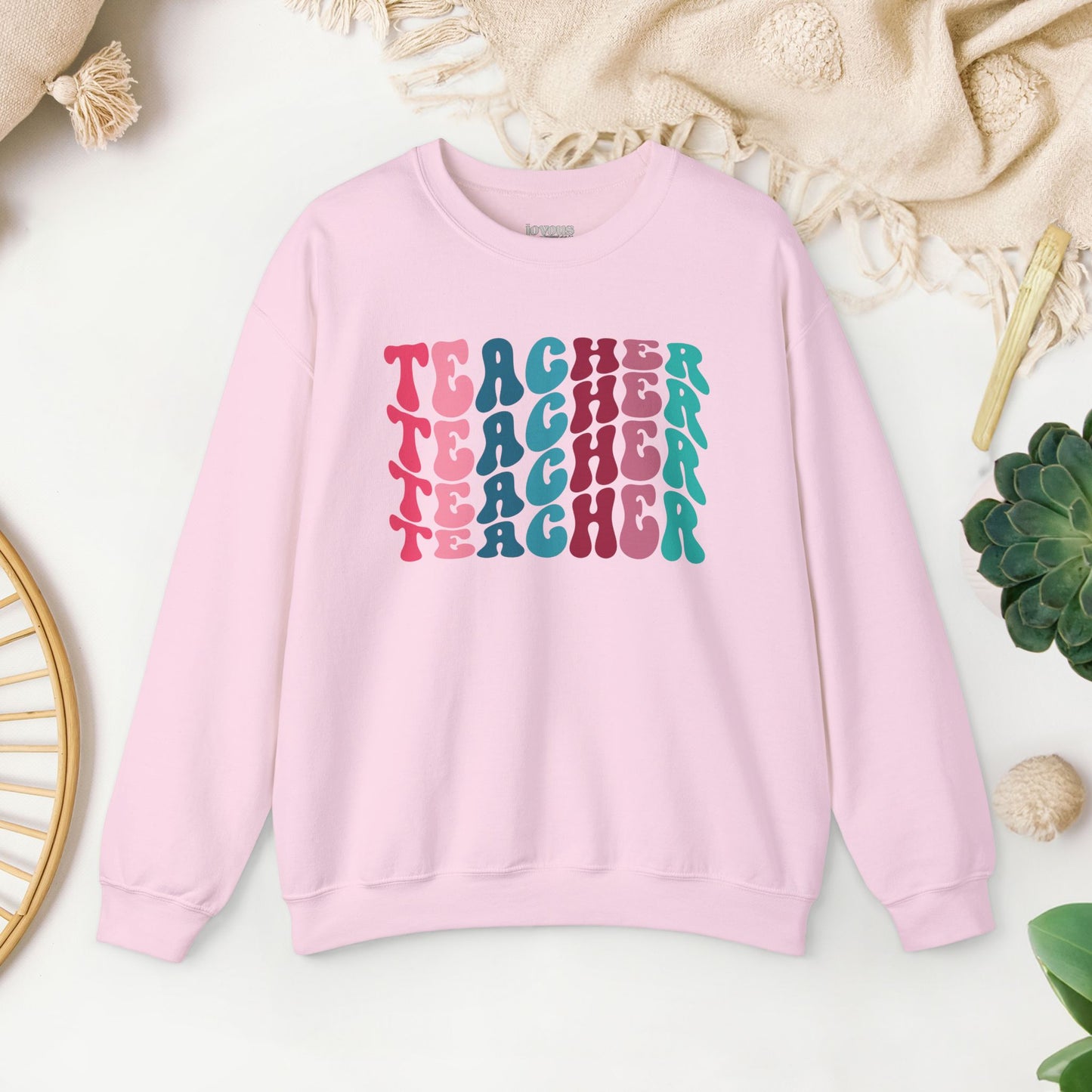Groovy Colorful Teacher Sweatshirt for School Teachers