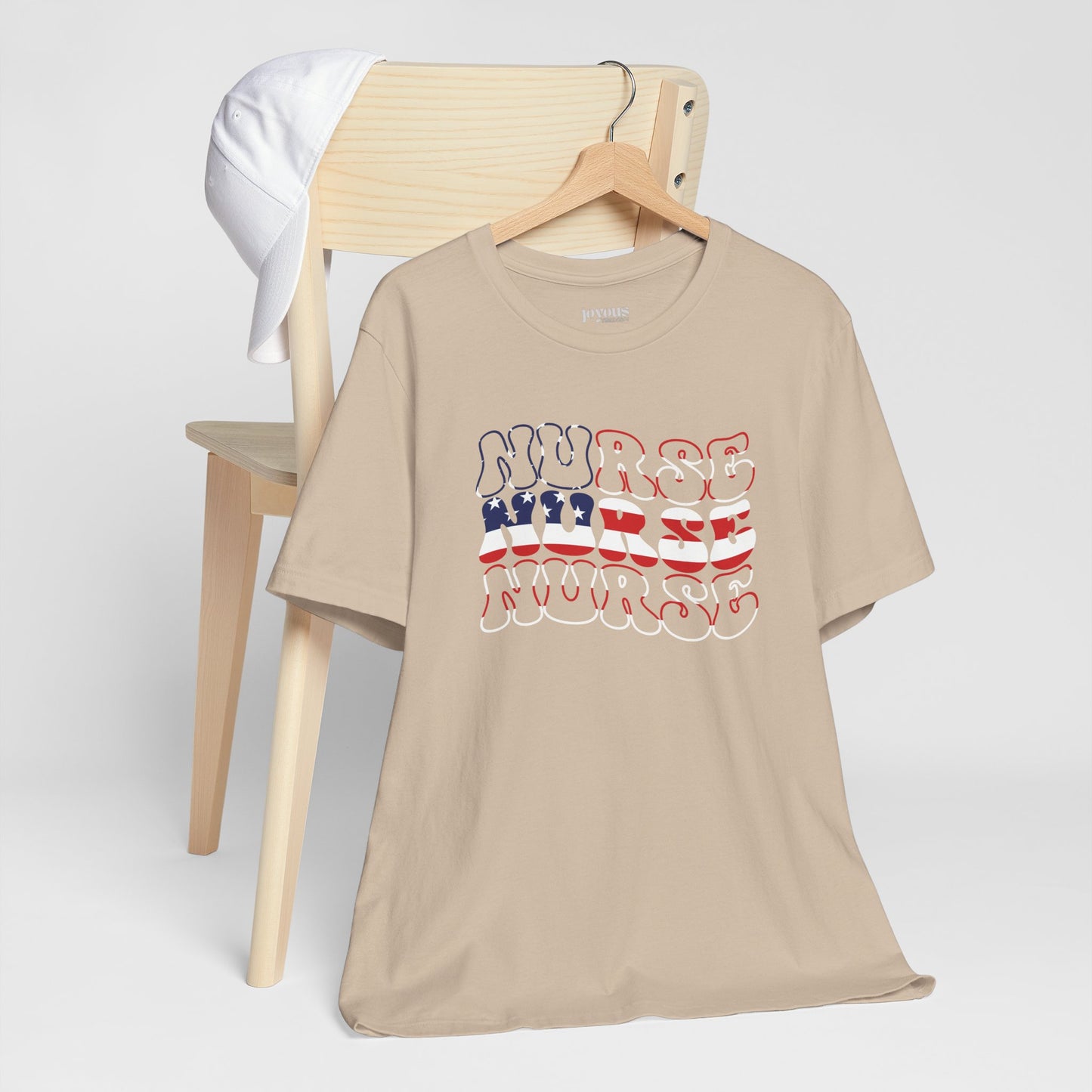 Groovy Patriotic Nurse Shirt - 4th of July Registered Nurse Soft Cotton Tee