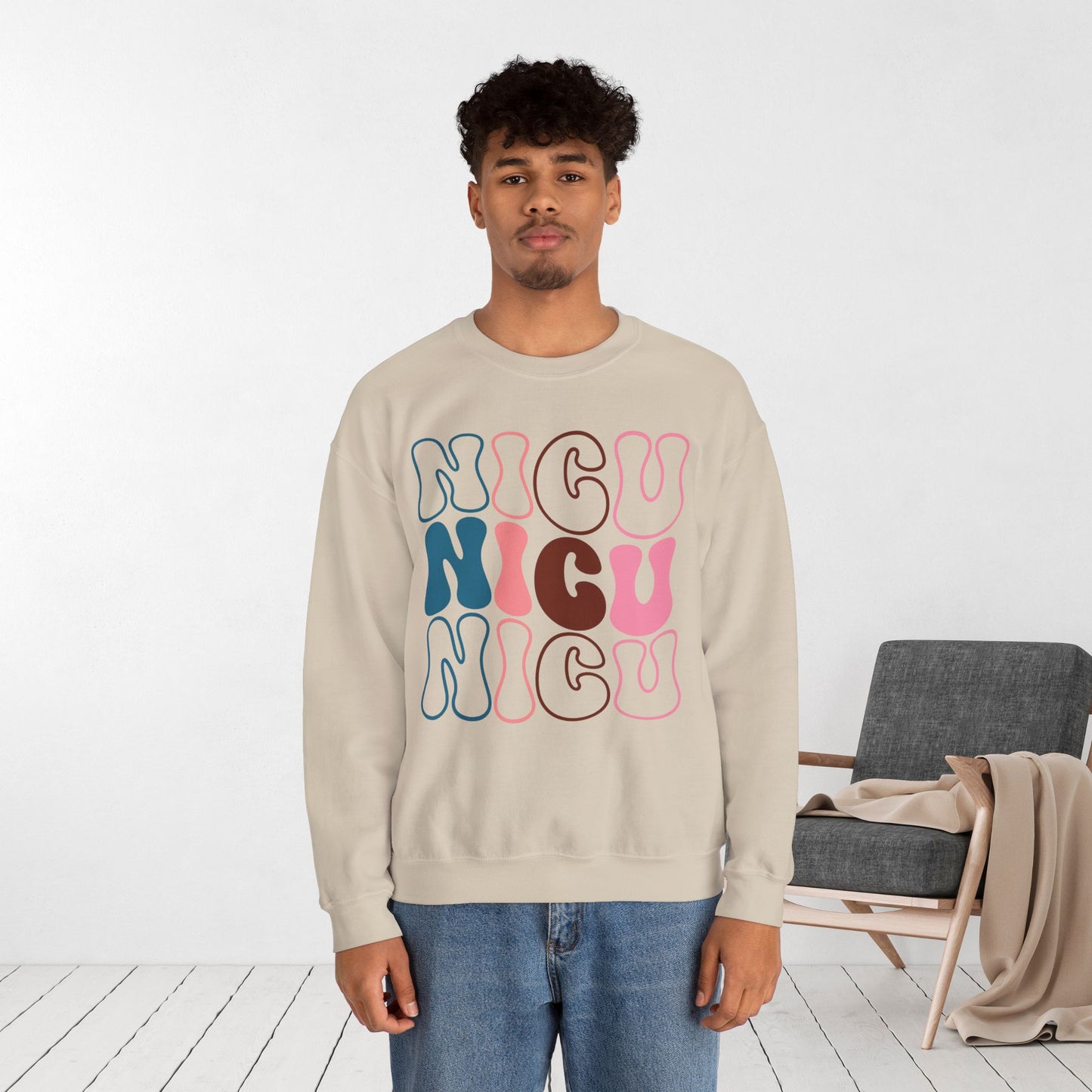 Groovy NICU Sweatshirt - Neonatal ICU Nurse Sweater