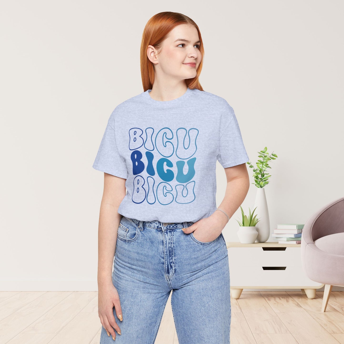 Groovy Blue BICU Shirt - Burn ICU Nurse Soft Cotton Tee