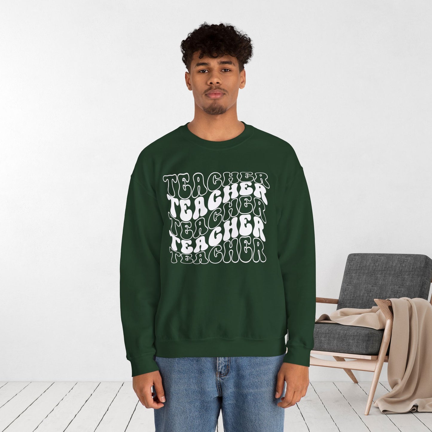 Groovy Unisex Teacher Sweatshirt for School Teachers