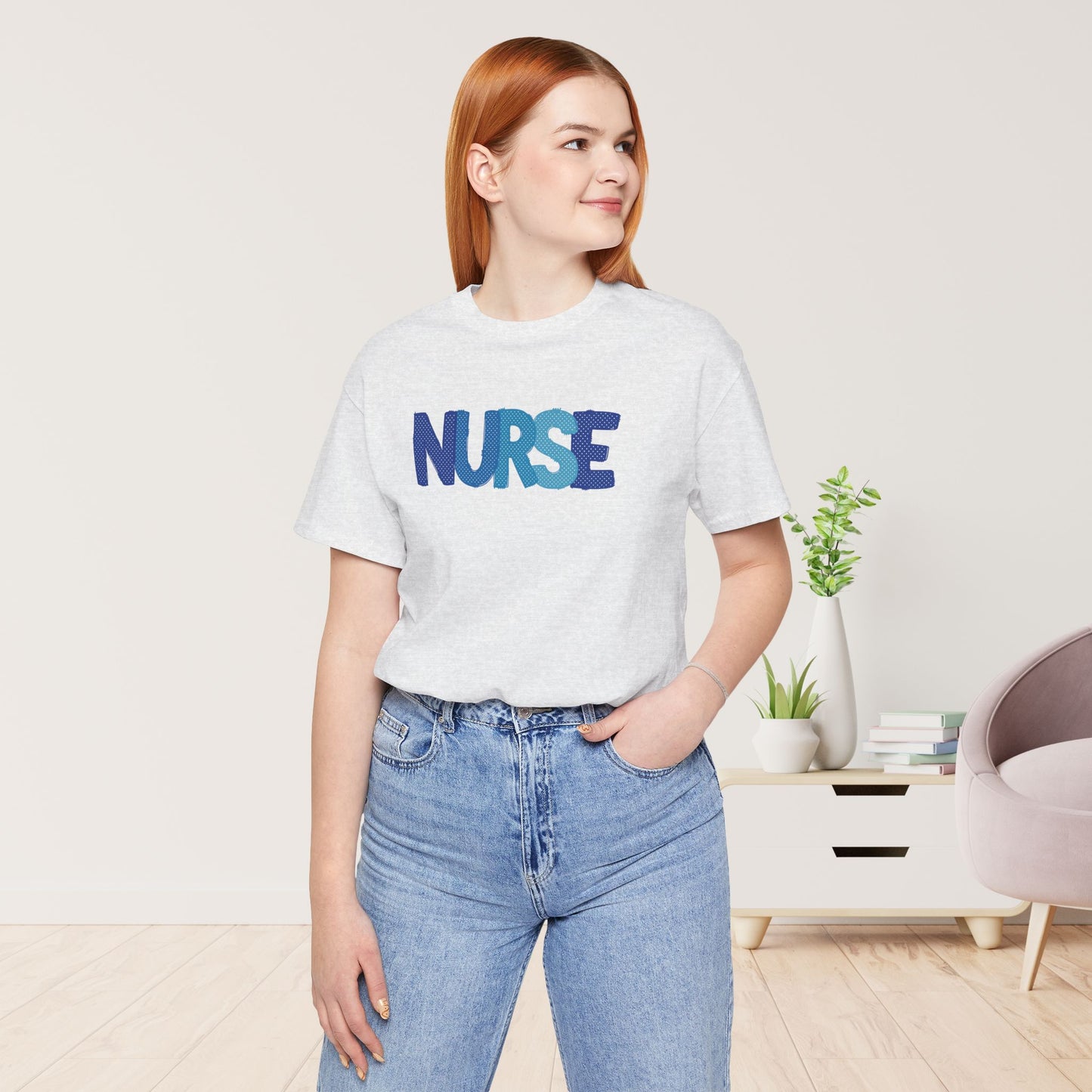 Polka Dot Nurse Shirt - Registered Nurse Soft Cotton Tee