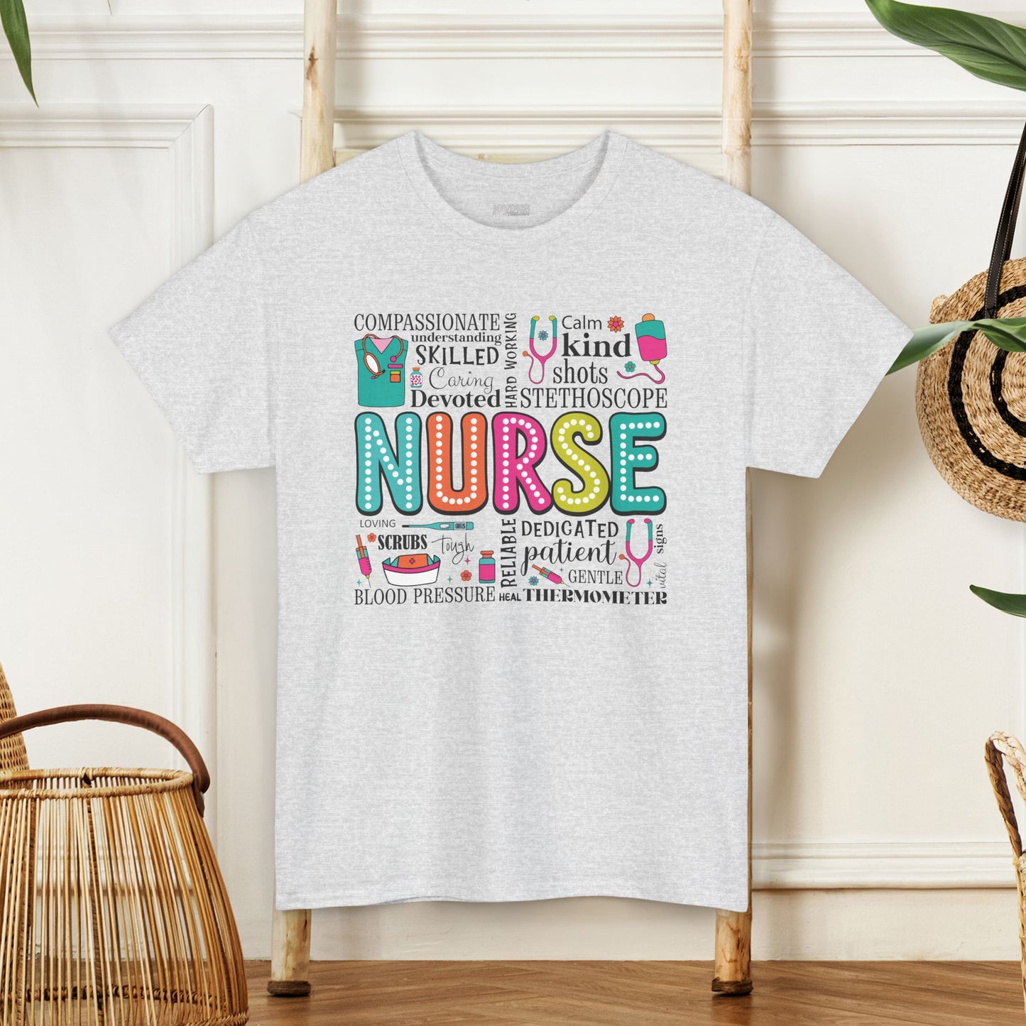 Trendy Nurse Heavy Cotton Tee for Dedicated Registered Nurse